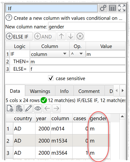 tidy data separate columns